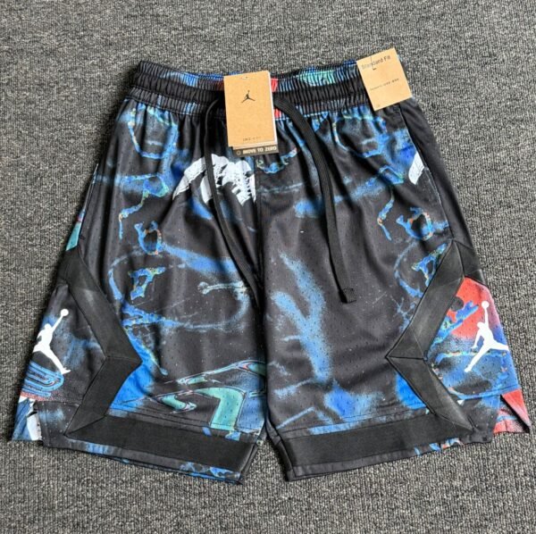 Jordan Dri-FIT Diamond Shorts – Black/Blue Graffiti