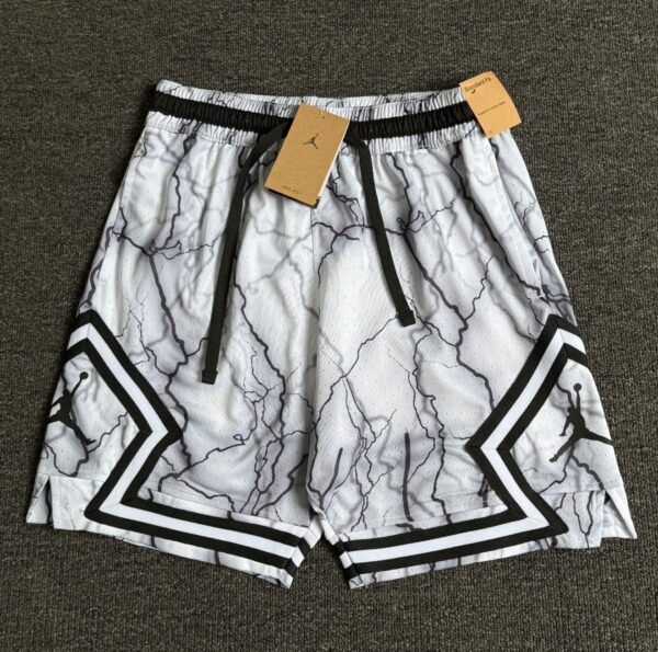 Jordan Dri-FIT Diamond Shorts – White/Black Marble