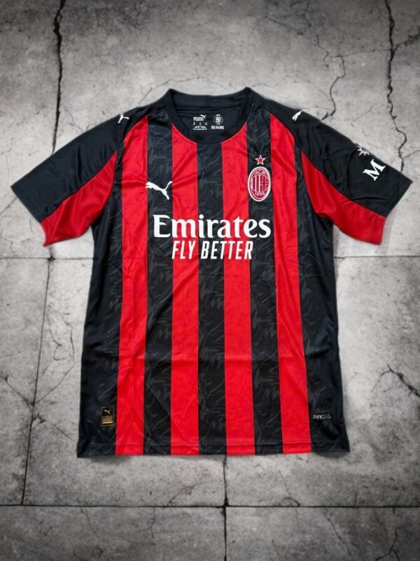 AC Milan Red and Black Shirt with Shorts (Fan Version)