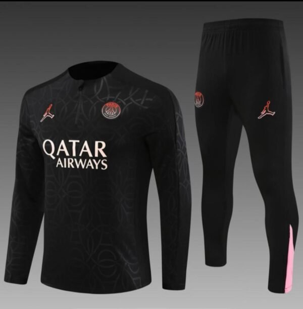 Paris Saint-Germain Black Training Suit with Pants