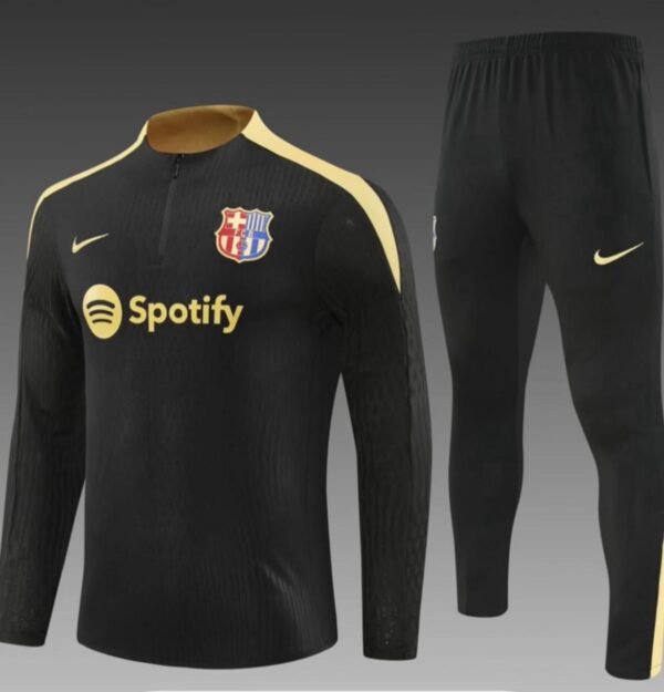 FC Barcelona Black and Gold Training Suit with Pants