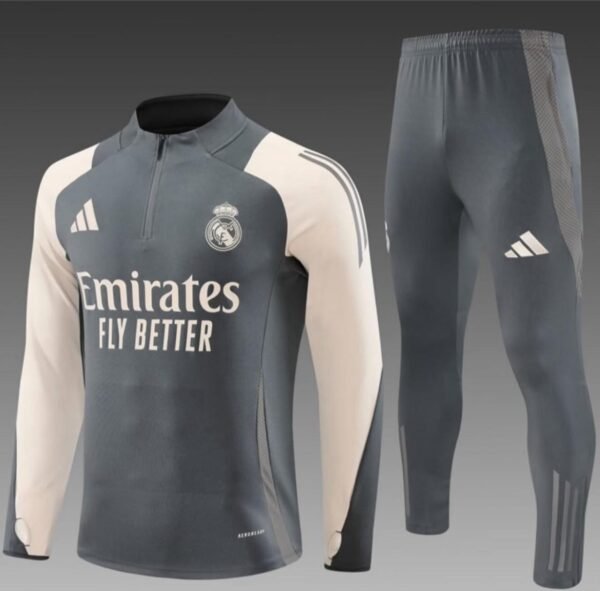 Real Madrid Grey Training Suit with Pants