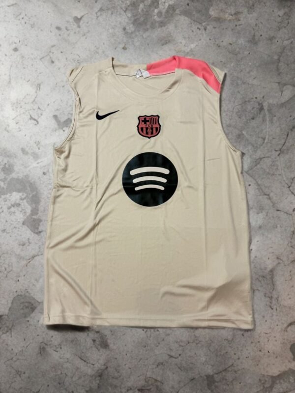 FC Barcelona Cream Training Sleeveless Shirt