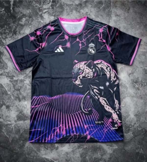 REAL MADRID LEOPARD
BLACK PINK JERSEY [ID: B 1]